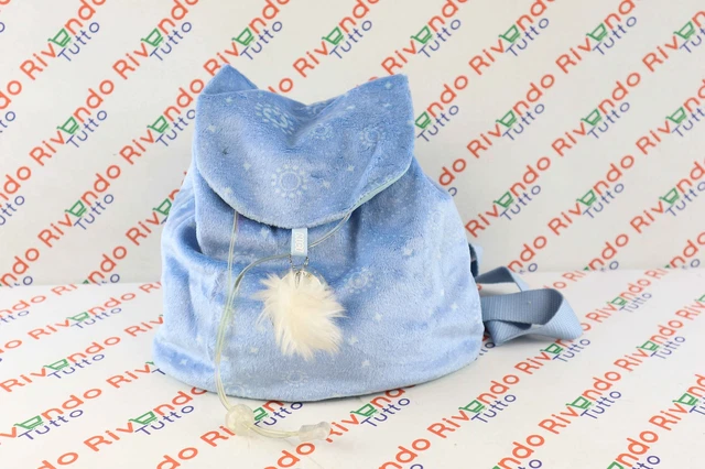 Nici Morbido Zainetto Bimba In Peluche AZZURRO Chiusura Con Bottone Magnetico