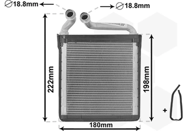 Scambiatore di calore Van Wezel riscaldamento interni *** IR PLUS *** 58006256 per VW Skoda 5