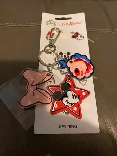Cath kidston disney x mickey mouse dangle key ring fob.