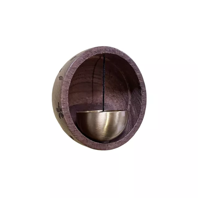 Dark solid wood bell, door open reminder, bell, magnetic installation