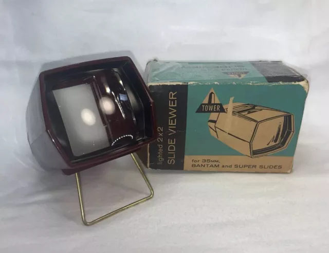 Vintage Sawyer Tower 35mm Slide Previewer With box works