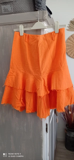 Jupe En Vrai Daim Vintage Ventilo La Colline - Taille S (36/38), Occasion Bon État