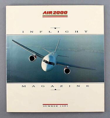 Air 2000 Airline Inflight Magazine Summer 1991 Route Map Maureen Lipman