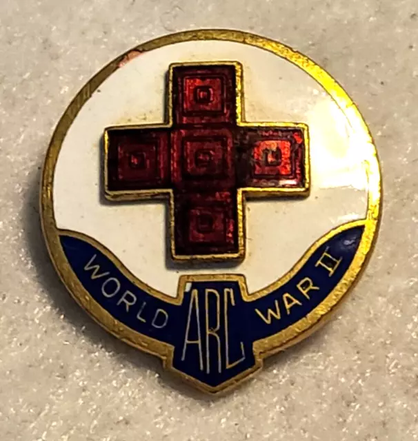 WWII American Red Cross "Domestic Service" pins. Women's. Enamel