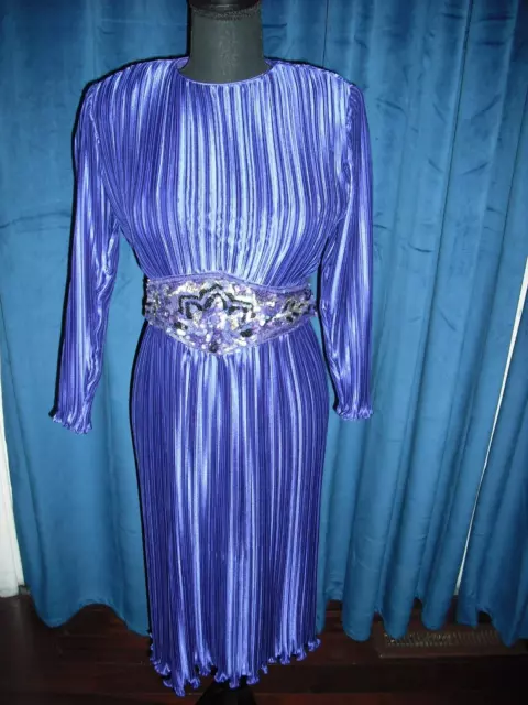 Elizabeth Taylor Owned & Worn Purple Silk Dress Hairstylist Sydney Guilaroff