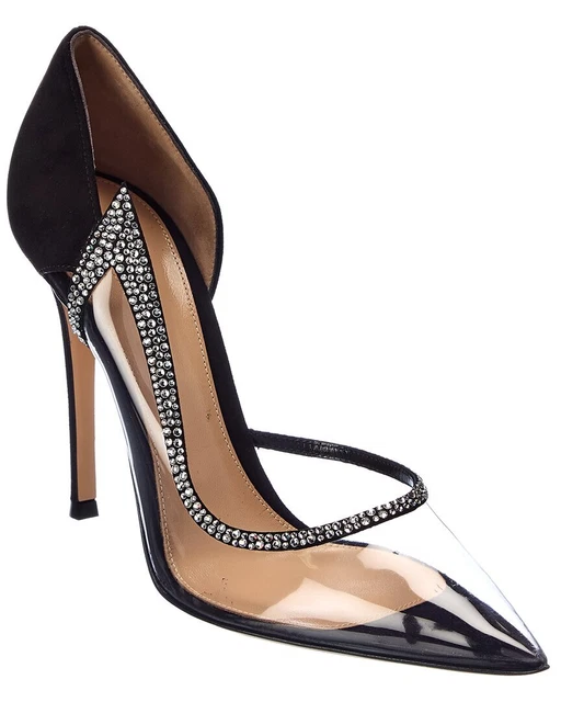 Gianvito Rossi Leif 105 Suede & Vinyl Pump Women's