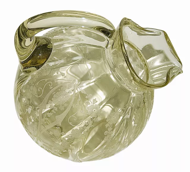 Cambridge Diane Gold Krystol (yellow) #3900/38 - 80 oz. Ball Jug with Ice Lip 2