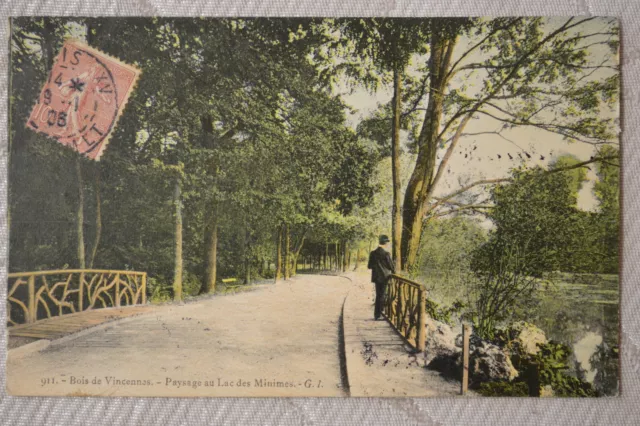 CPA ""Bois de Vincennes - Landscape at Lac des Minimes