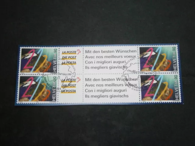 Schweiz 1999 "Jahrtausendwende" doppelter Viererstreifen Michel Nr. 1706