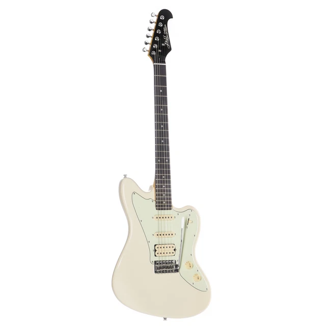J&D JM20 RW IV E-Gitarre, Ivory, 22 Bünde, Gingko-Korpus, Ahorn-Hals, Composite-