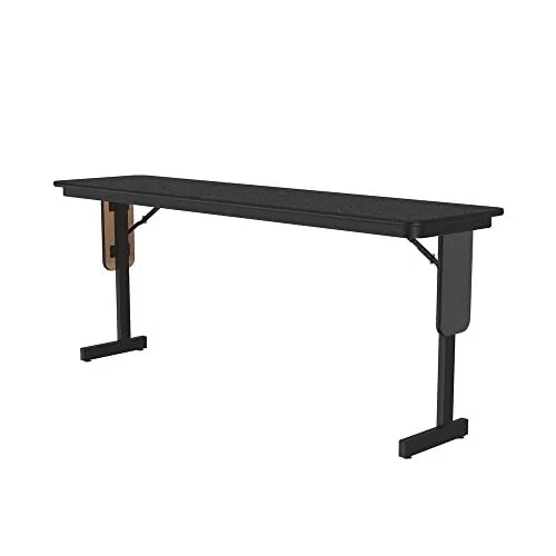 Correll Panel Leg (HPL) Seminar Tables, 18"x60", Black Granite