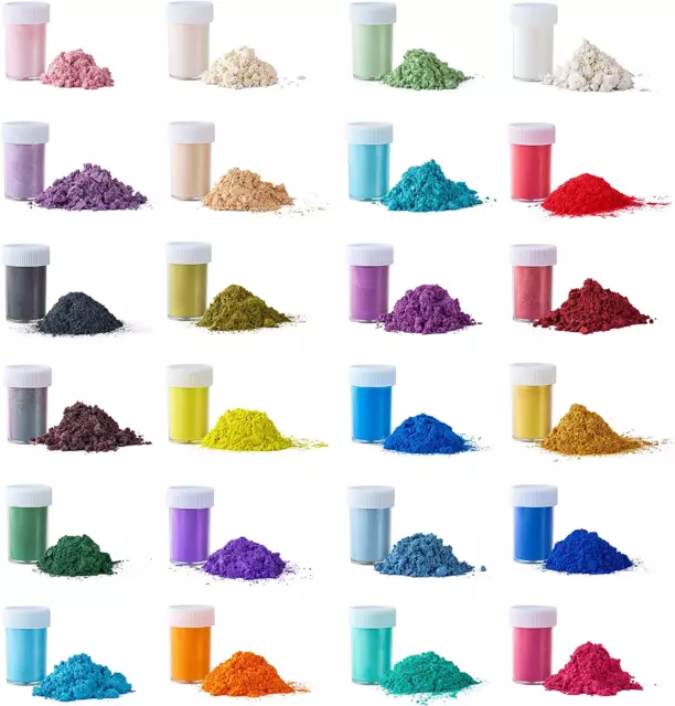 SANAAA Mica Powder Resin Colour for Epoxy Resin - 24 Colors Epoxy Resin Pigme...