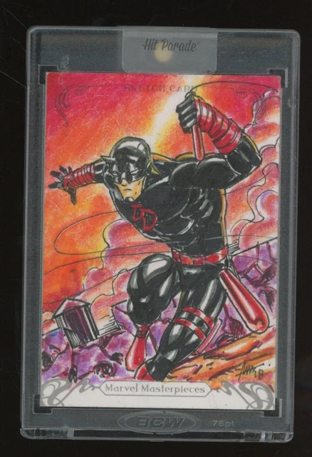 2018 Marvel Masterpieces Daredevil Hand-drawn True 1/1 Art Sketch by Santiago
