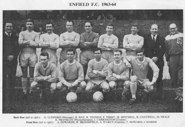 Enfield Football Team Photo 1963-64 Season