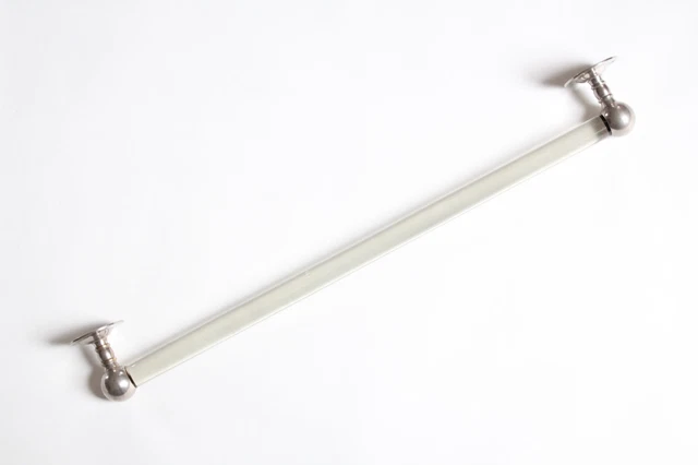antique glass towel holder | brasscrafters vtg deco victorian shower nickel bath