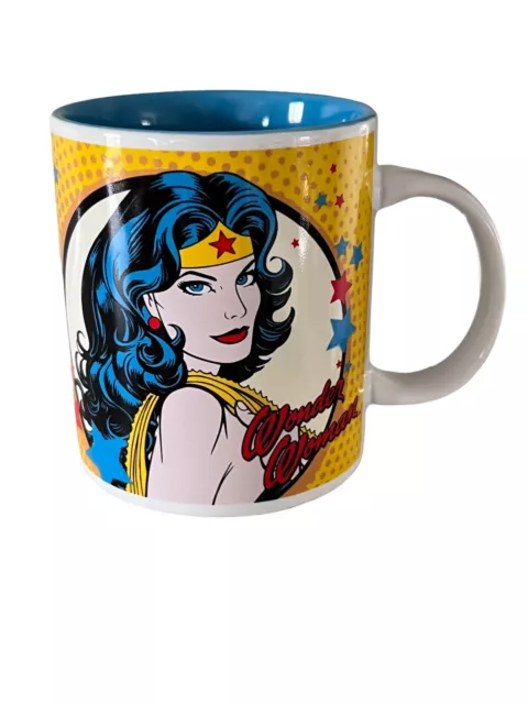 Wonder Woman Aphrodite Athena Yellow Coffee Cup Mug 12oz DC Comics Vandor Tea