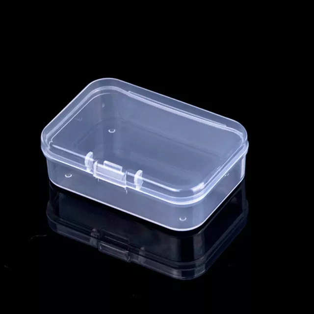 Small Plastic Storage Container Boxes Mini Clear Jewelry Earplugs Container 9