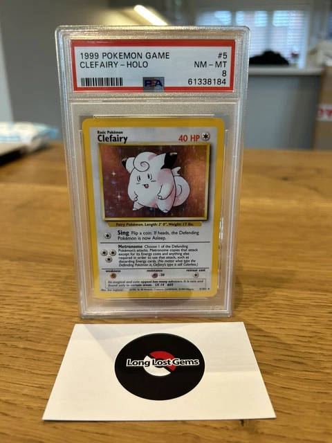 PSA 8 Clefairy 5/102 Base Set 1999 Pokemon Card ✨