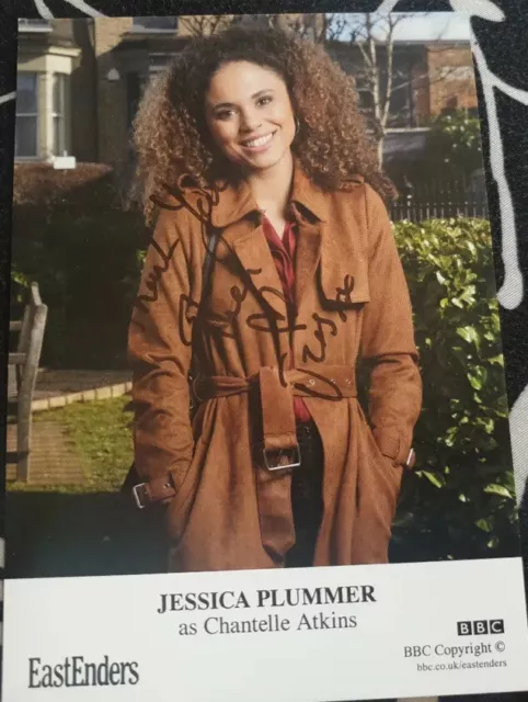 BBC EastEnders Chantelle Atkins Hand Signed Cast Card Jessica Plummer Autograph