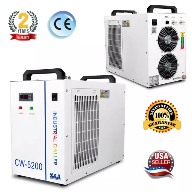 S&A 110V CW-5200 Water Chiller for 130W /150W CO2 Laser Engraving Machine