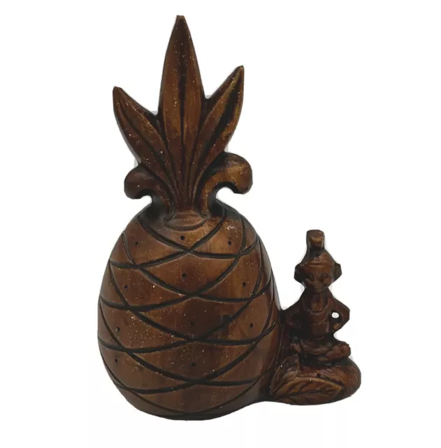 Vtg Mid Century Treasure Craft Pineapple Tiki Toothpick Appetizer Skewer Holder
