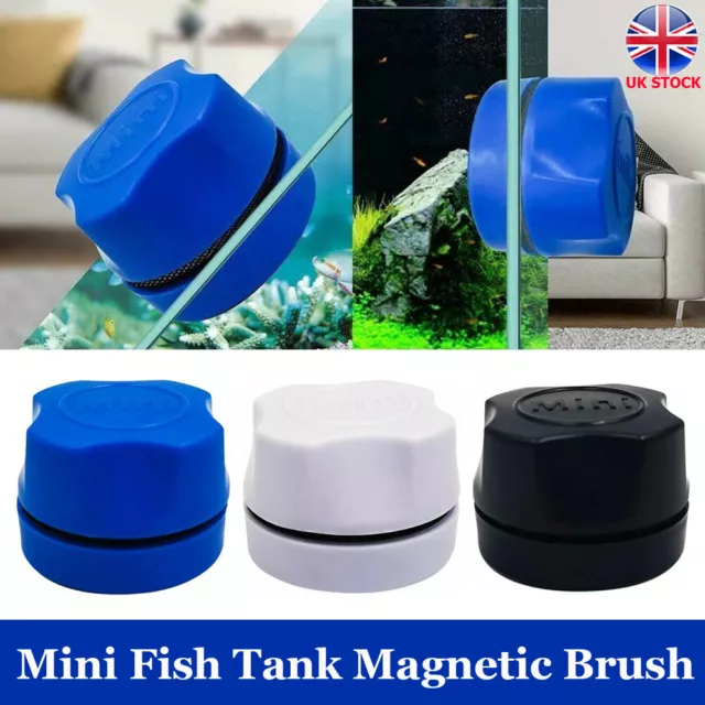 🔥 Aquarium Fish Tank Magnetic Clean Brush Window Glass Algae Cleaner Scrubber