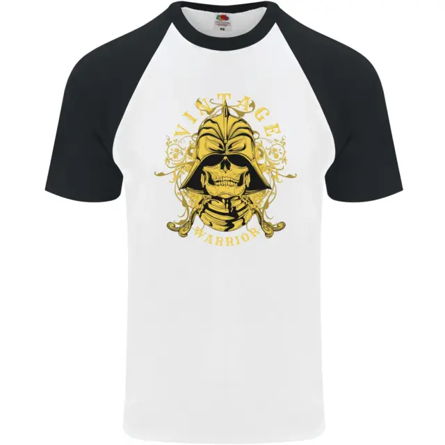 T-shirt da baseball vintage Warrior Samurai Bushido MMA Skull S/S