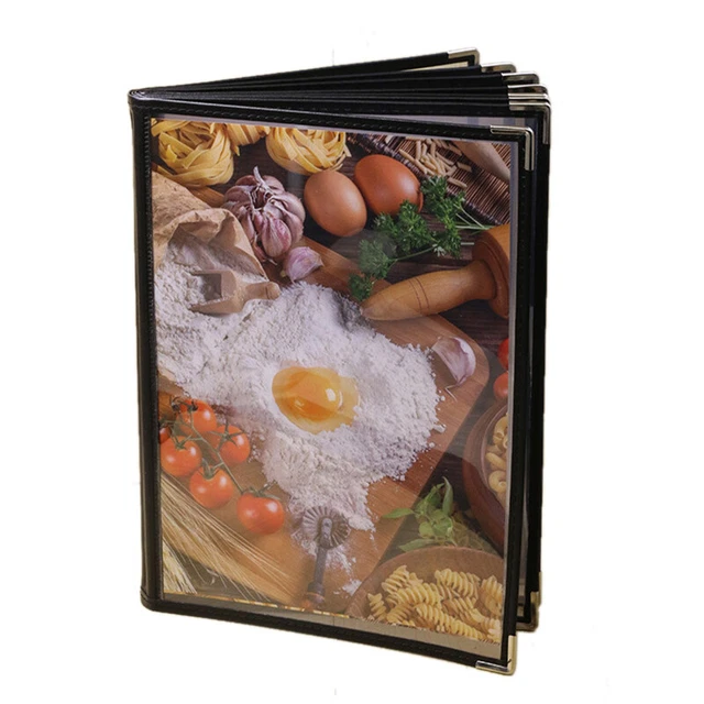 Couvertures de Menu de Restaurant Transparentes pour Livre au Format A4,  C4879