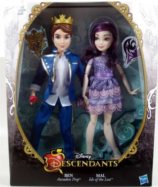 Disney Descendants Two-Pack Mal Isle of the Lost and Ben Auradon Prep Dolls #E