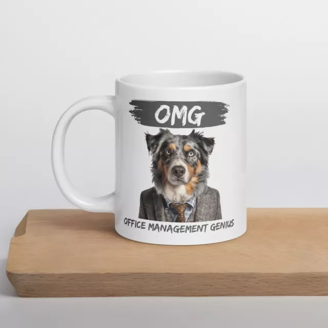 Dog Cup Australian Shepherd Office Boss Gift Mug Tea Coffee Ceramic Puppy 11oz