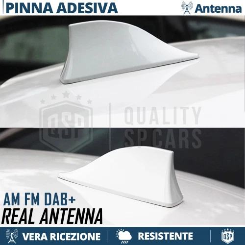 RED WOLF Antenna Marina A Gomma 40cm - FM/AM Stabile Per Barca, ATV, Camper - Base Girevole 180° - 6