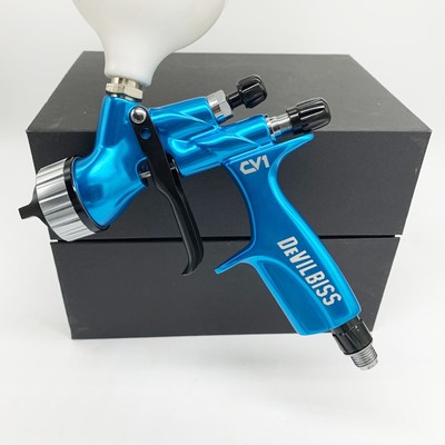 HVLP Spray Gun Devilbiss Blue Cv1 1.3mm Nozzle Car Paint Tool Pistol 600 Ml
