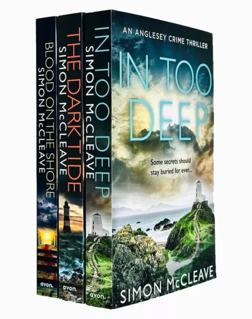 Simon McCleave The Anglesey Series 3 Books Collection Set The Dark Tide, In Too