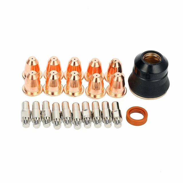 22pcs PR0110Plasma Electrode PD0116-08 Tip 0.8 And PC0116 Fit Trafimet S45 Torch