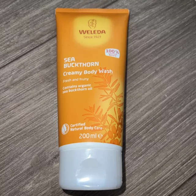 SEALED Weleda Organic Vitality Sea Buckthorn Creamy Body Wash for Dry Skin 200ml