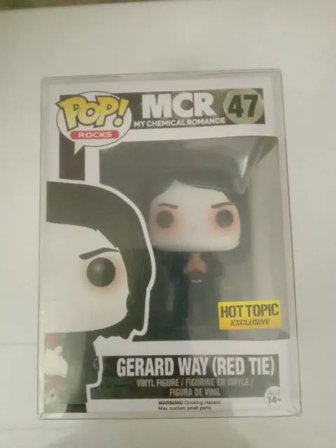 Funko Pop My Chemical Romance Gerard Way Red Tie Hot Topic # 47 w/Soft Protector