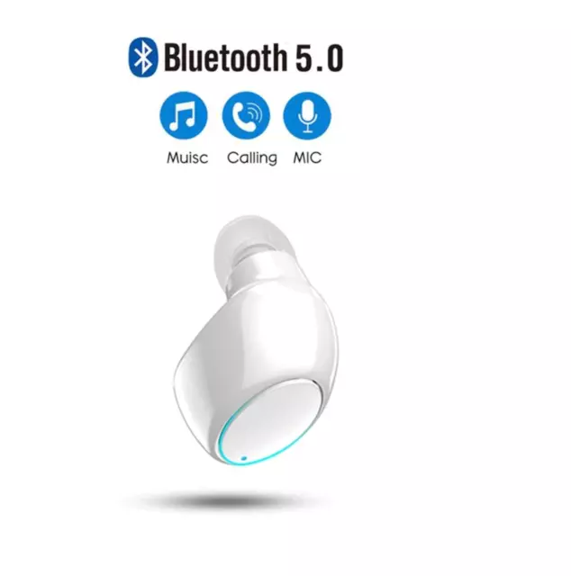 1pcs Bluetooth 5.0 In-Ear Mini Casque Écouteur sans Fil Écouteur Mains Libres