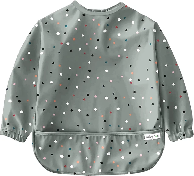 Baby Nom ® Bavoir Manches Longues Pour Bebe - Bavoirs Bebe Imperméable, Tablier