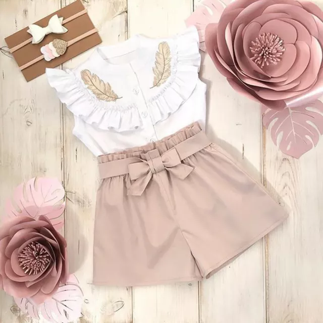T-shirt bambina Regno Unito top + pantaloni corti abiti bambini set abiti estivi