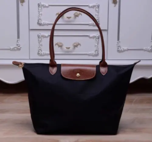 Brand New Longchamp Le Pliage Tote Bag 1899 Nylon Black Handbag Size Large L