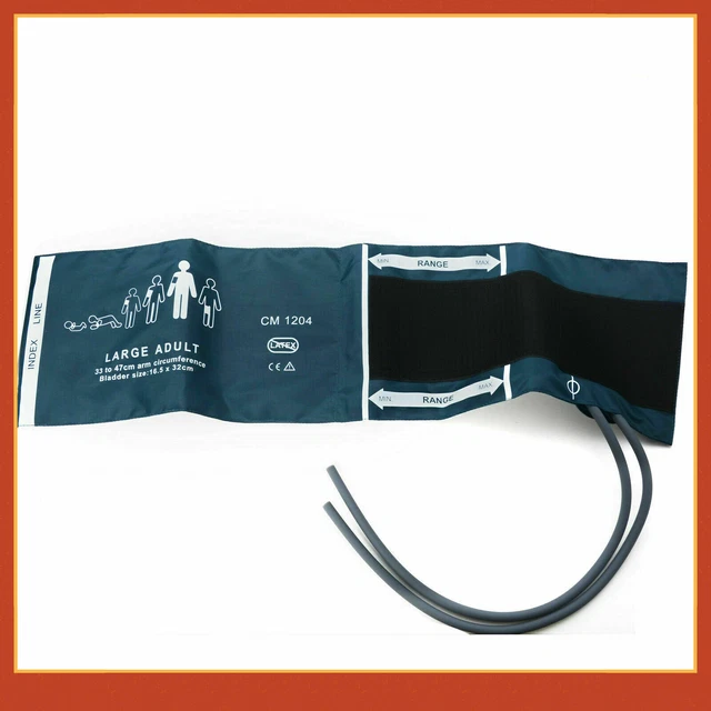 2 pack Reusable Large Adult Dual-tube Blood Pressure Cuff arm cir.33-47cm