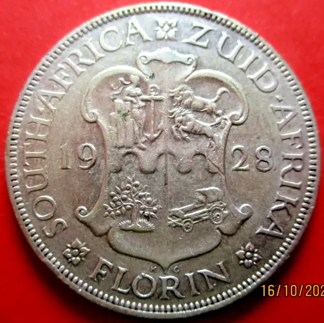 1928 South African Florin - Silver -  #  30/10/23