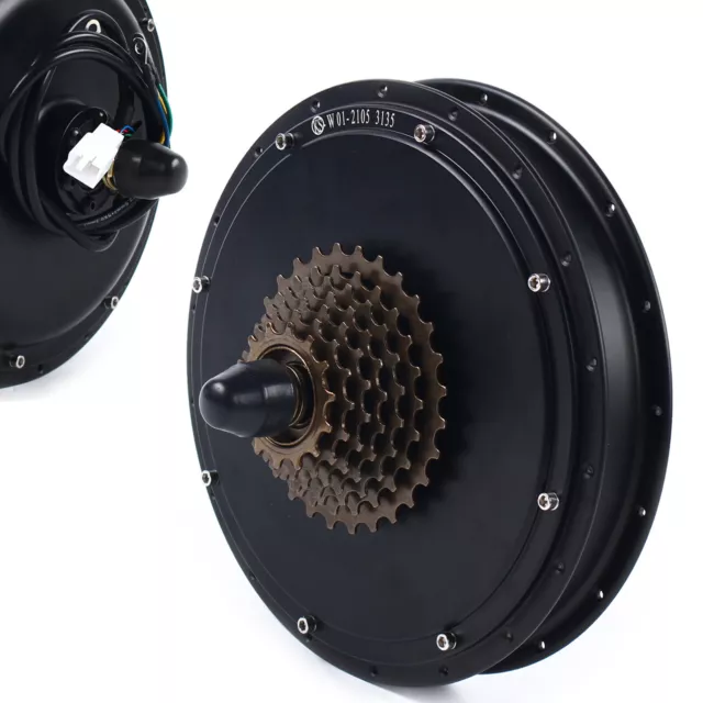 1500W 7 Speed 48V Electric Bicycle Ebike Rear Wheel Brushless Gearless Hub Motor