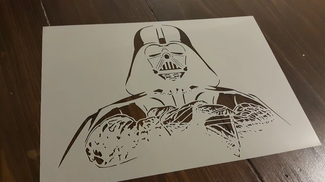 STAR WARS INSPIRED character Darth Vader Reusable Mylar Craft Paint ...