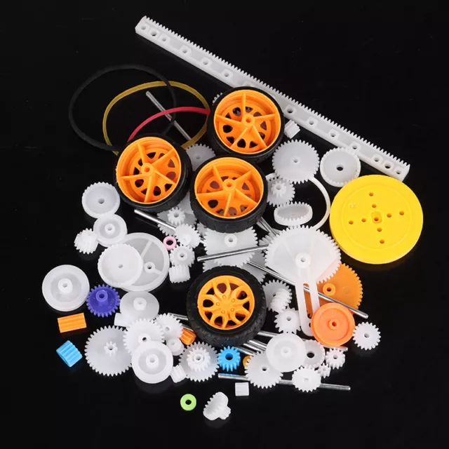 78pcs Gearbox toy robot motor plastic gear DIY model accessories~mj