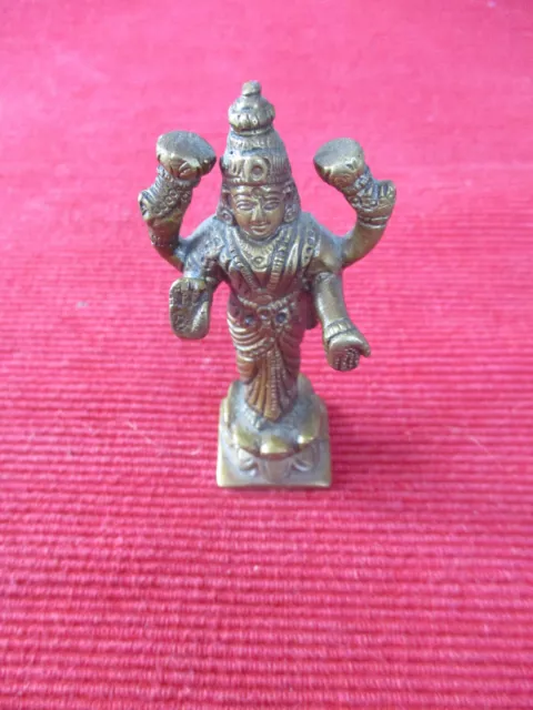 Bronzefigur, Parvati Indische Gottheit 9x4,5x3 cm - 135 Gramm