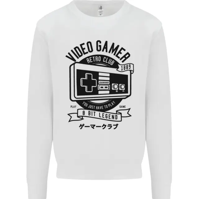 Video Gamer Retro Club Gaming Kids Sweatshirt Jumper