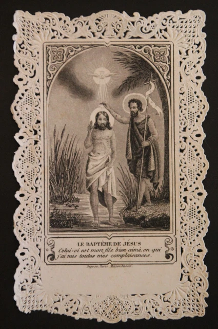 Image Pieuse Gaufrée Canivet et dentelle * Amour de Jésus