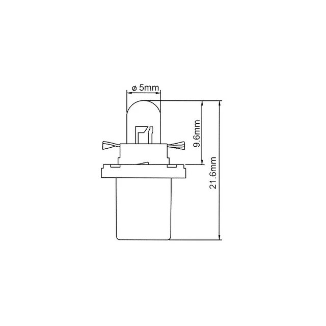 Okyami Blister 2 lampadina Led Cruscotto 12v B8,5D Bianca