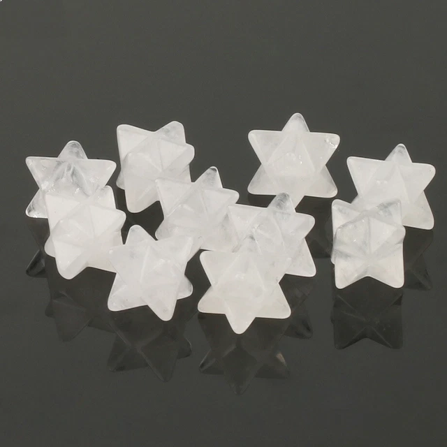 20x Wholesale Natural White Crystal Merkaba Star Crystal Skull Reiki Healing